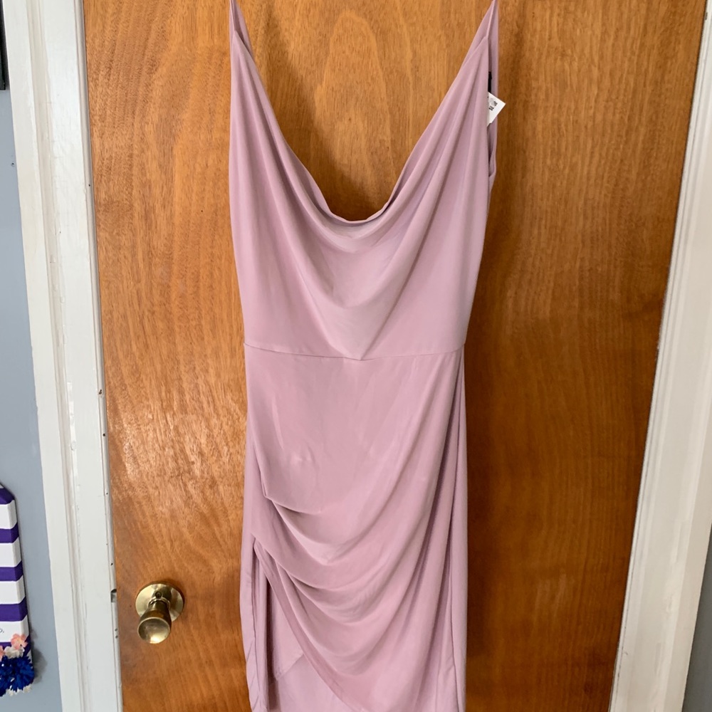 Light pink slouchy cocktail dress